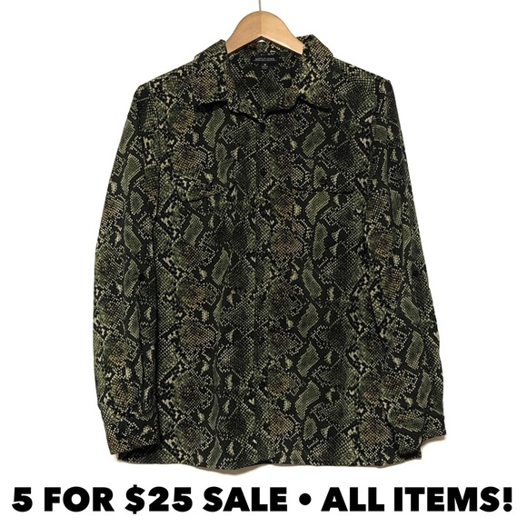 Notations Tops - Notations Snakeskin Print Blouse